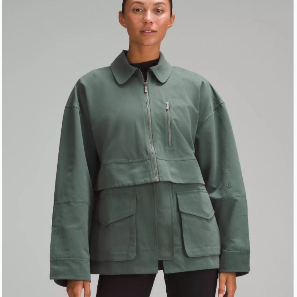 Lululemon Glyde 2-in-1 Adaptable Jacket Dark Forest Green Women's Large NEW $198